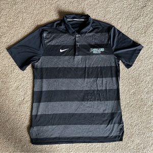 Men’s Nike black & grey Striped Cleveland State polo
